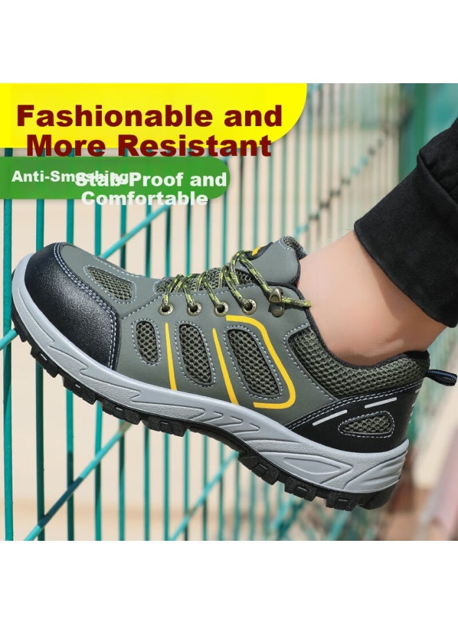 Jingtu Men'S Wear-Resistant Anti-Smashing Steel Toe Anti-Stab Safety Work Site Protective Function Shoes 9157 Size 44 - Image 4