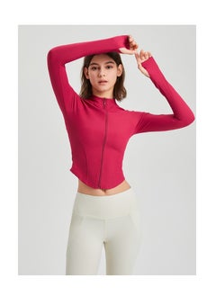 KUYING Shaping Yoga Suit Women's Casual Coat Long Sleeve Zipper Running Skincare Sports Fitness Top  - Image 2
