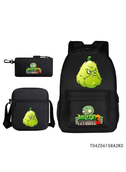 Practical anime-style backpack three-piece set, exquisite and practical, good helper for daily storage - 964