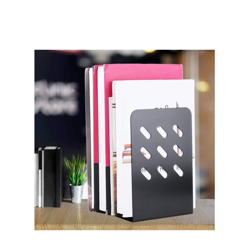 Zikra Anti-skid bookends have a padding base to maintain stability. Even if you only put one book on the bookshelf, it will keep your books balanced and balanced, and won't scratch your furniture. - Image 4
