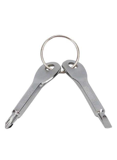 Keychain Screwdriver, Pocket Screwdriver Dual-purpose Mens Keychain Tool Flat Head Screwdriver and Phillips Head Screwdriver Set, Mini Edc Keychain Screwdriver Gadgets