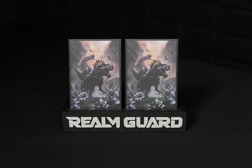 Realm Guard 100ct Textured TCG/MTG Card Art Sleeves (Black Lotus Dinosaur) - Image 2