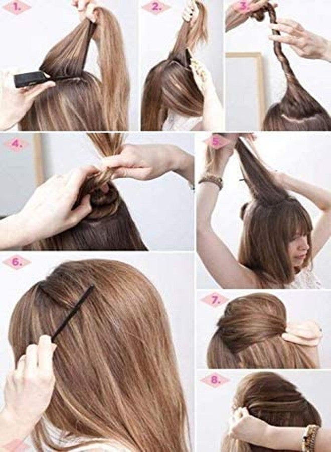 APSAMBR- Pcs Black Sponge Bump Up Hair Clip Volume Padding Bun Updo Magic Head Insert Hair Barrettes Maker Tool Hairpins Hair Accessories - Image 2