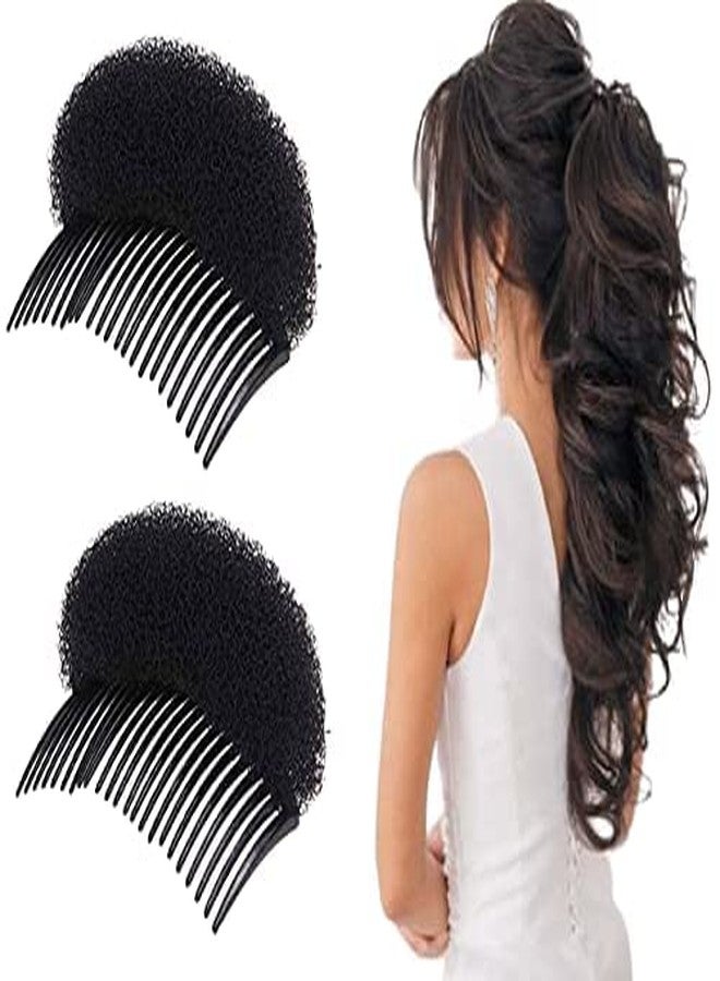 APSAMBR- Pcs Black Sponge Bump Up Hair Clip Volume Padding Bun Updo Magic Head Insert Hair Barrettes Maker Tool Hairpins Hair Accessories - Image 1
