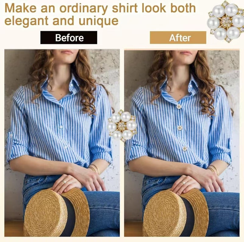 WU Cross-Border Detachable Clip-On Button Jewelry for Women/Men's Shirts - DIY Fashion Accessories - Image 4