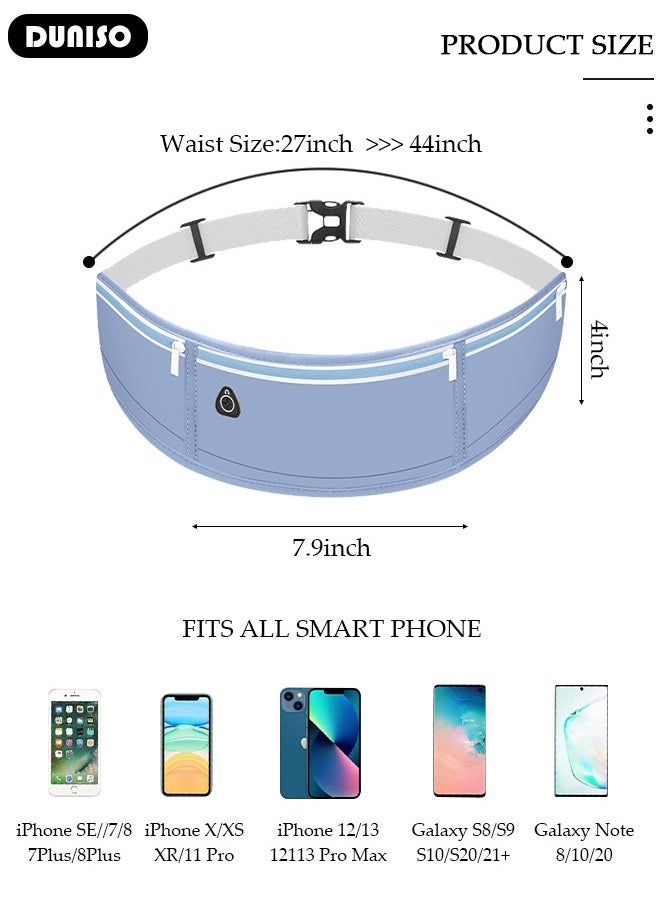 DUNISO Waist Pack for Women, Crossbody Waist Bag Pack Belt Bag for Travel Walking Running Hiking Cycling, Pouch Hip Bum Bag Chest Bag with Adjustable Strap For Gym Fitness Workout Travel Work Commuting  - Image 4