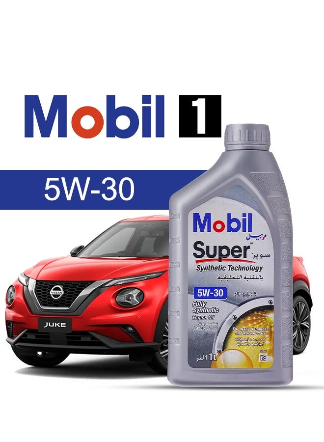 Mobil Engine Oil – For NISSAN Juke  2024 - 2015، 5 Liter، viscosity 5w30 Mobil - With Engine Oil Filter - 2015 2016 2017 2018 2019 2020 2021 2022 2023 2024 