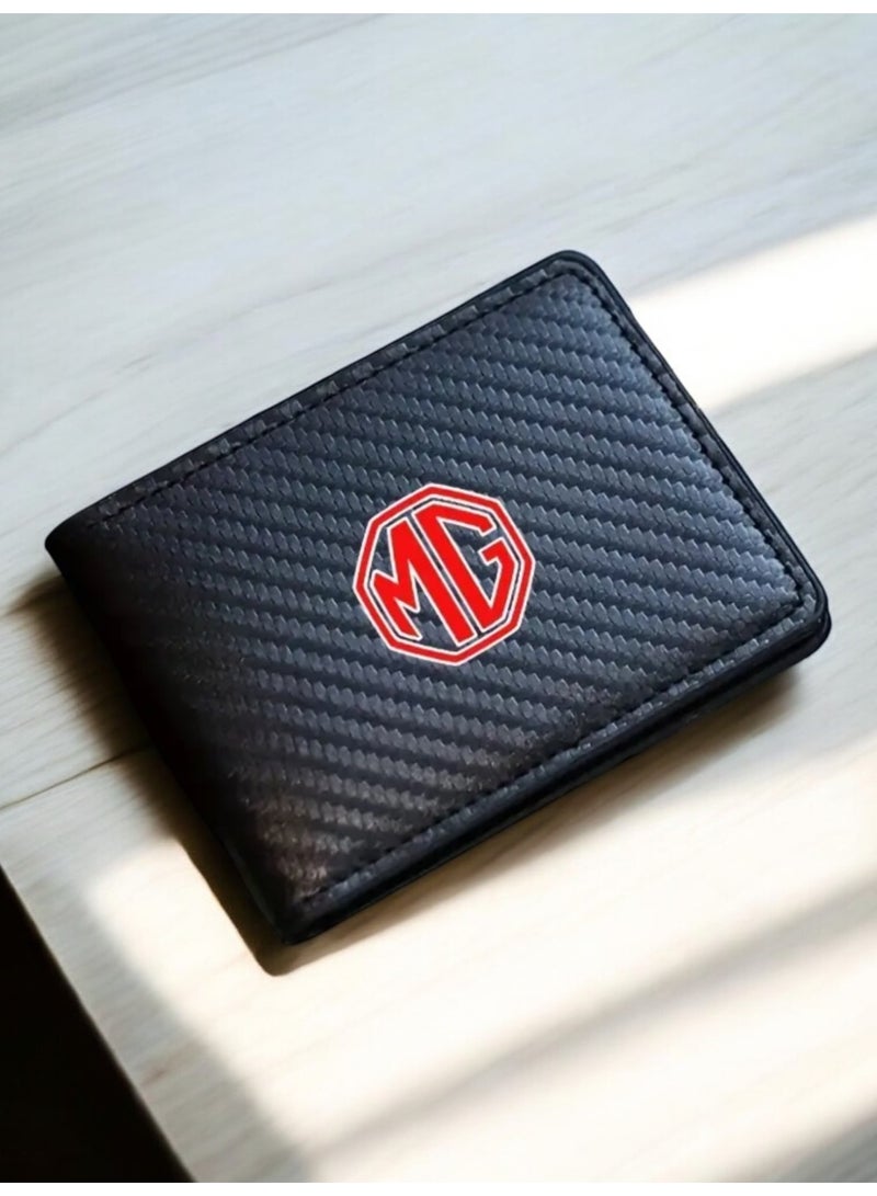 ام جي محفظة رجالية من إم جي باللون الأسود تحتوي على 9 فتحات للبطاقات بتصميم عملي وأنيق - Image 3
