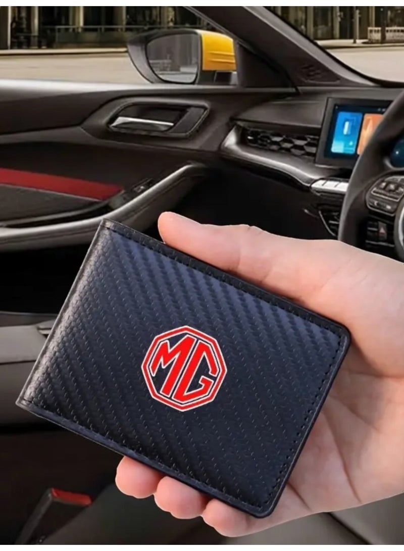 ام جي محفظة رجالية من إم جي باللون الأسود تحتوي على 9 فتحات للبطاقات بتصميم عملي وأنيق - Image 4