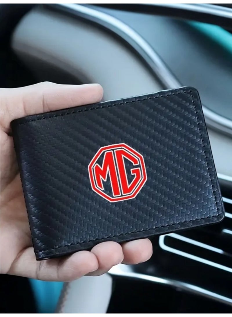 ام جي محفظة رجالية من إم جي باللون الأسود تحتوي على 9 فتحات للبطاقات بتصميم عملي وأنيق - Image 1