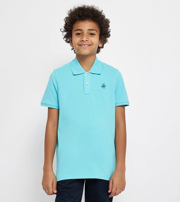 Beverly Hills Polo Club Logo Embroidered Short Sleeves Polo T-Shirt