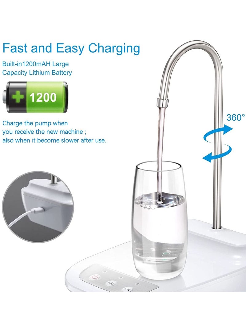 ELTRAZONE Water Pump for  Water Bottle Dispenser Electric Water Pump Automatic Water Bottle Pump Dispenser for 5 Gallon Bottle(White - Image 2