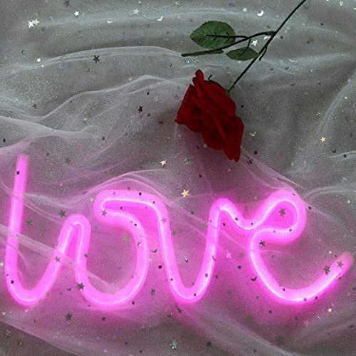 Perfect Pricee Love LED Neon Signs for Wall Decor Night Lights Lamps Wall Art Decor Wedding Party DecorationTable LightsDecorative for Home Party Living Room Pink - Image 5