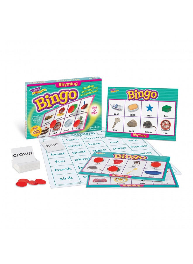 TREND ENTERPRISES: Rhyming Bingo Game, Exciting Way for Everyone to Learn, Play 6 Different Ways, Perfect for Classrooms and At Home, 2 to 36 Players, For Ages 4 and Up - Image 3