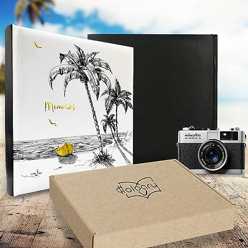 Holoary Photo Album 4x6 160 Photos Two Pictures Per Page, Memo Writing Area for Each Pocket, 160 Pockets 4”x6”, Printed Book Cover Travel Design Natural Beach Vacation Honeymoon Memories - Image 5