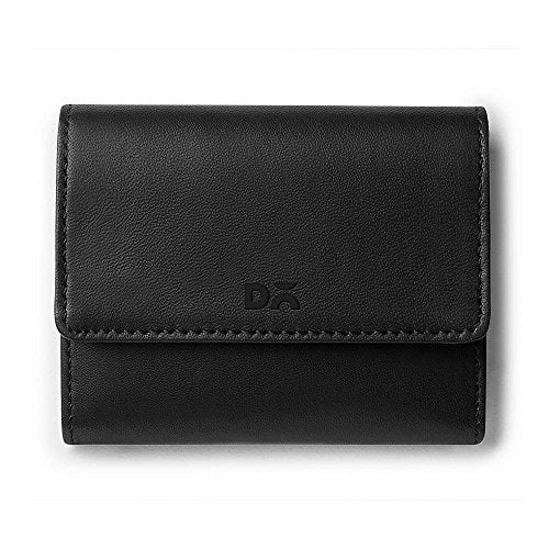 DailyObjects Black Women's Flip Top Card Wallet | Made with Real Leather Material | Carefully Handcrafted | Holds up to 5 Cards | Slim and Easy to Fit in Pocket | Safety with Button Closure - Image 3
