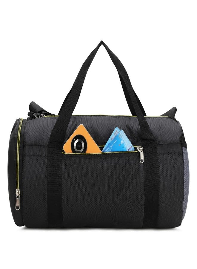 Groupers Foldable 20-25L Black Gym & Travel Duffle Bag - Waterproof Weekender + Exercise Gloves & 400ml Leak-Proof Shaker Bottle | Workout & Training Combo for Men & Women - Image 5