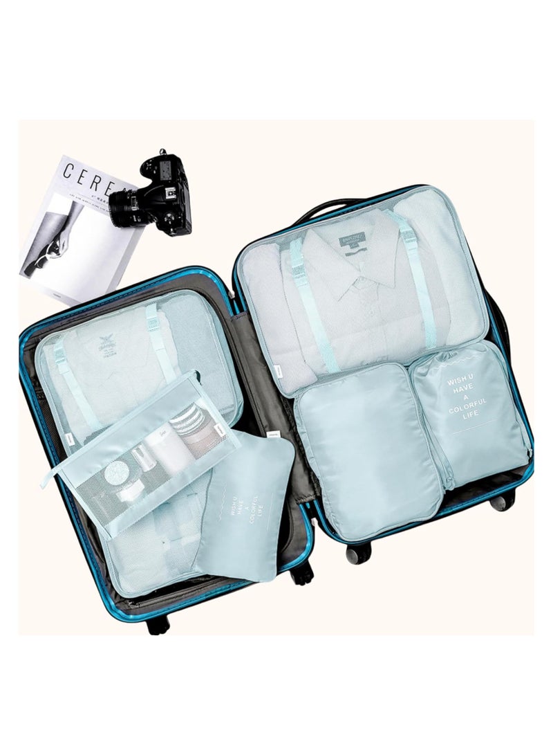 BLOOMING TIME 7-Piece Travel Organizer Luggage Set - Image 4