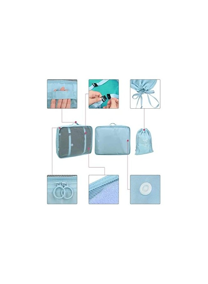 BLOOMING TIME 7-Piece Travel Organizer Luggage Set - Image 3