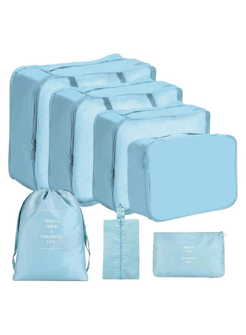 BLOOMING TIME 7-Piece Travel Organizer Luggage Set - Image 1