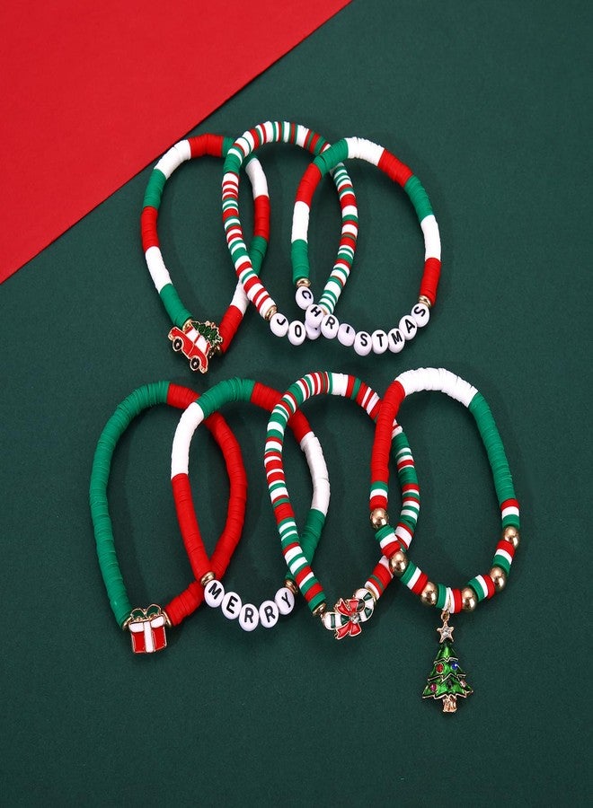 مولوك أساور مولوخ لعيد الميلاد، سوار شجرة عيد الميلاد، سوار عصا الحلوى، أساور هيشي قابلة للتكديس، أساور خرزية مرحة، هدايا عيد الميلاد، هدايا حفلات، هدايا تذكارية - Image 3