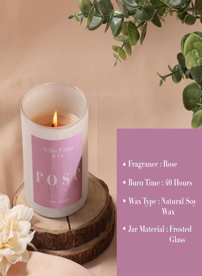 Confetti Gifts White Pillar & co Scented Candle (Set of 2) | Candle Gift Box | Gift for Birthday/Anniversary/Wedding (Lavender & Rose) - Image 2