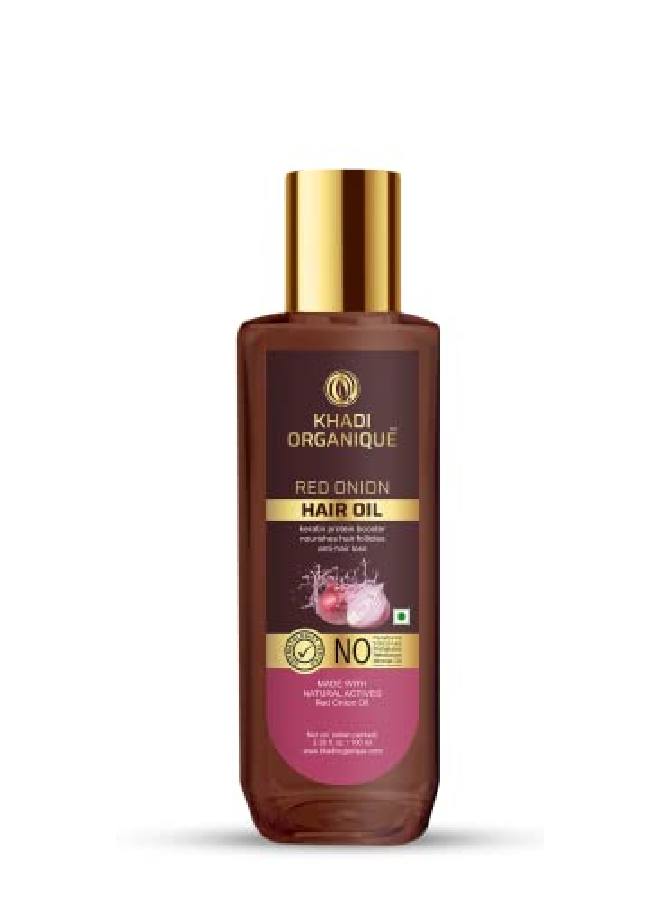 Khadi ORGANIQUE Red Onion Hair Oil For Hair Growth & Hair Fall Control (SLS & PARABEN FREE) 100 ML - Image 2