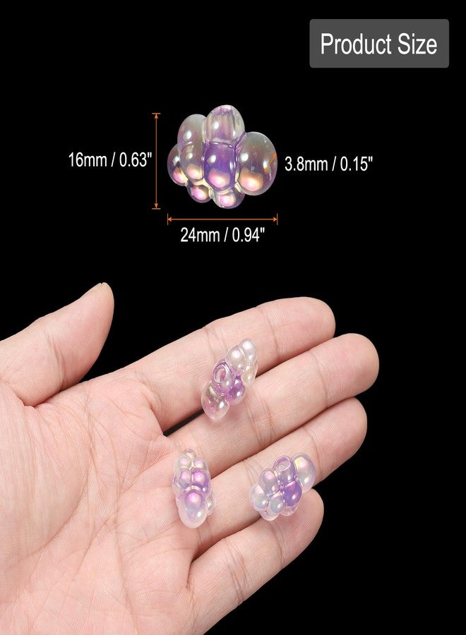 CoCud Bubble Clusters for Miniature Dollhouse Bathtub, 1:16 Scale Acrylic Matte Purple Bubbles - (Applications: for DIY Craft, Fairy Beach Decor), 1-Piece - Image 2