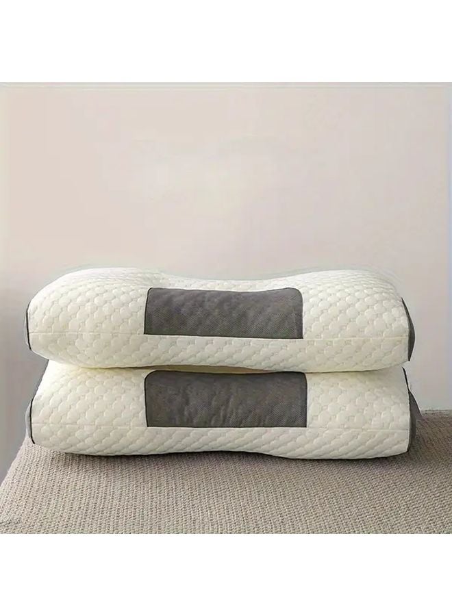 2pcs Neck Support Pillow 18 9x29 13 Inch Breathable Machine Washable All Seasons - Image 1