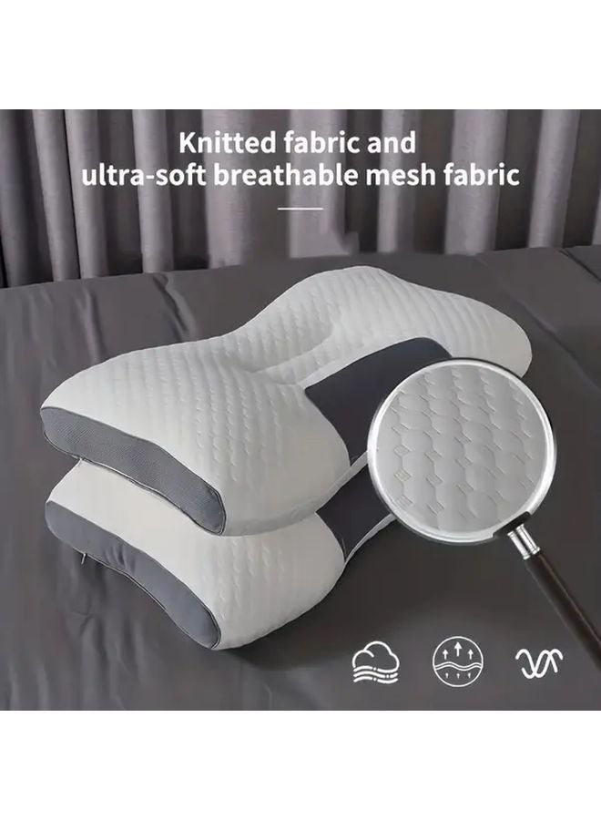 2pcs Neck Support Pillow 18 9x29 13 Inch Breathable Machine Washable All Seasons - Image 3