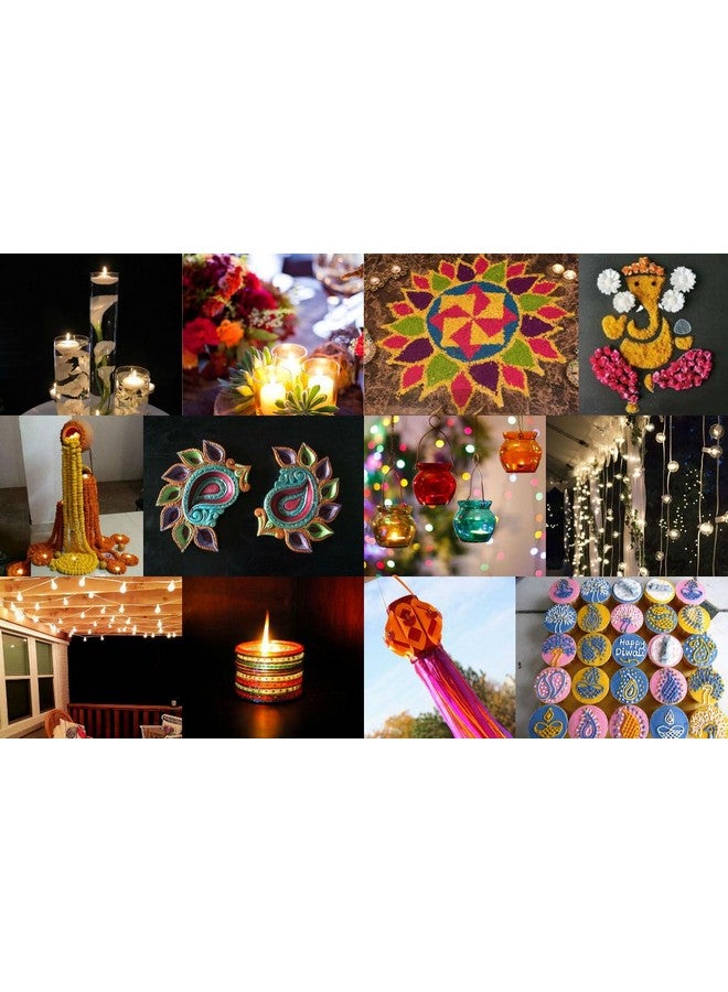 TOYXE Happy Diwali Ganesh Printed with Hanging Deepak Paper Decoration Items for Office Shops Home Decotation Pack of 10 Pcs - Image 4