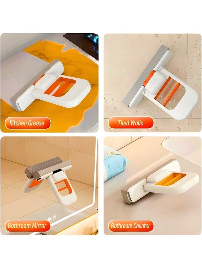 Chase Up Mini Foldable Desktop Mop, Portable Mini Cleaning Sponge Mop, Durable Hands-Free Lazy Mops For Tabletop Cleaning, Wet And Dry Use, Compact Pva Sponge Mops For Small Spaces (1pc) - Image 4