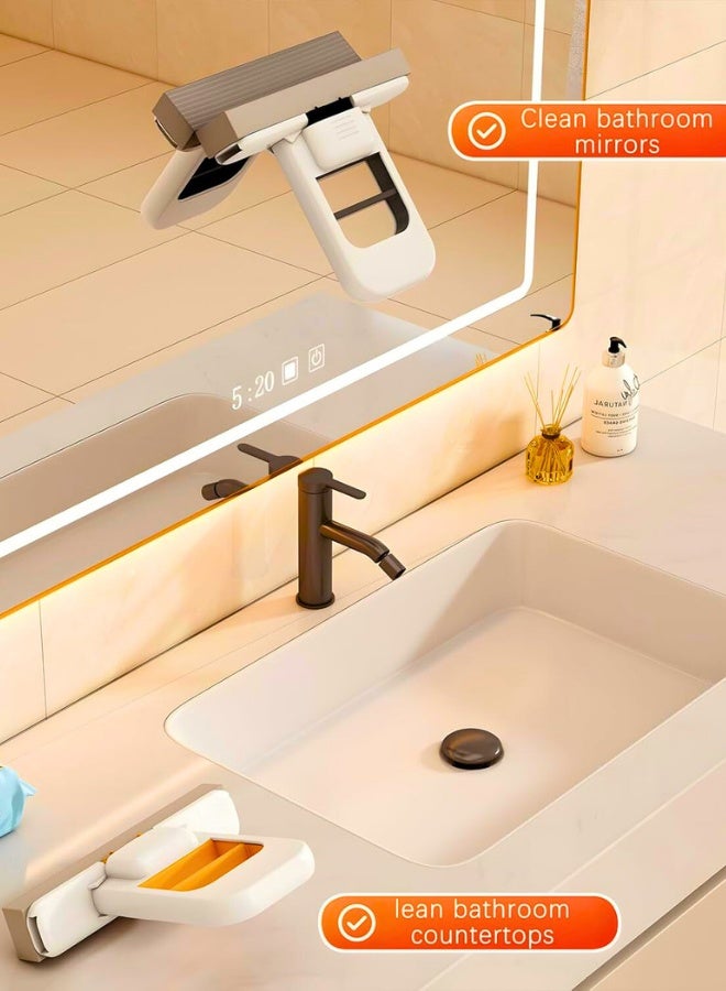 Chase Up Mini Foldable Desktop Mop, Portable Mini Cleaning Sponge Mop, Durable Hands-Free Lazy Mops For Tabletop Cleaning, Wet And Dry Use, Compact Pva Sponge Mops For Small Spaces (1pc) - Image 2