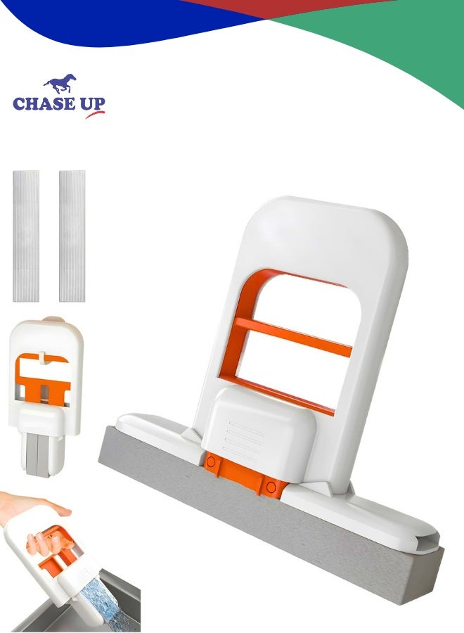 Chase Up Mini Foldable Desktop Mop, Portable Mini Cleaning Sponge Mop, Durable Hands-Free Lazy Mops For Tabletop Cleaning, Wet And Dry Use, Compact Pva Sponge Mops For Small Spaces (1pc) - Image 1