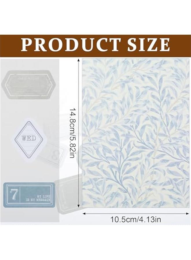 Scrapbook Papers, 80pcs Vintage Floral Textured Paper Label Stickers Set Decorative Aesthetic Stationery Planner Scrapbooking Junk Journal Supplies for Writing Drawing DIY Art Craft(Style B) - Image 3