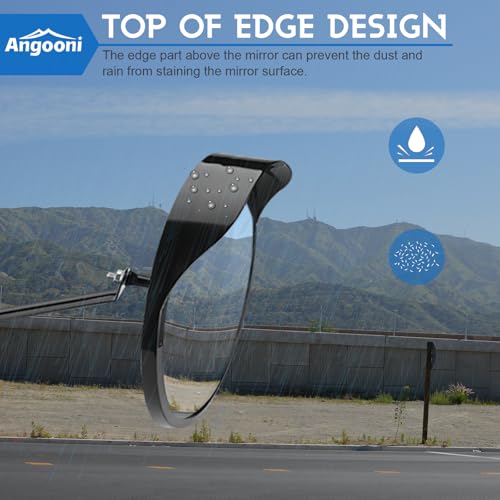 Angooni Acrylic Convex Traffic Mirror, 12 inch Adjustable Wide Angle View Curved Security Mirror for Driveway, Park, Garage, Corners and Blindspot(Support Indoor and Outdoor) - Image 2