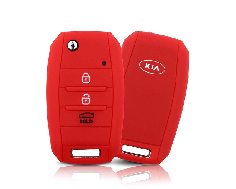 Selifaur 3 Button Silicone Key Cover for Kia Seltos, Sonet flip Key (Non Push Button Start Models only) (Red) - Image 5