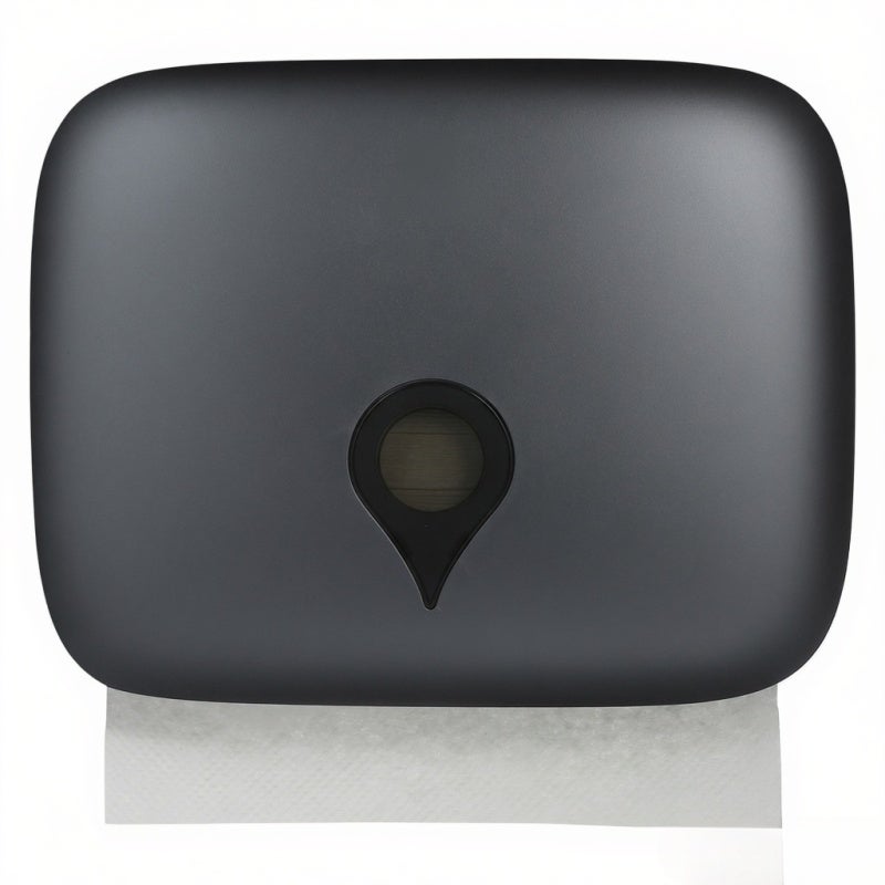 Wall Paper Towel Dispenser: Grey Full-cover Design - Key Lock Feature C-fold Paper Towel Dispenser for Office Buildings, Parks, Home, Restaurants - Image 5