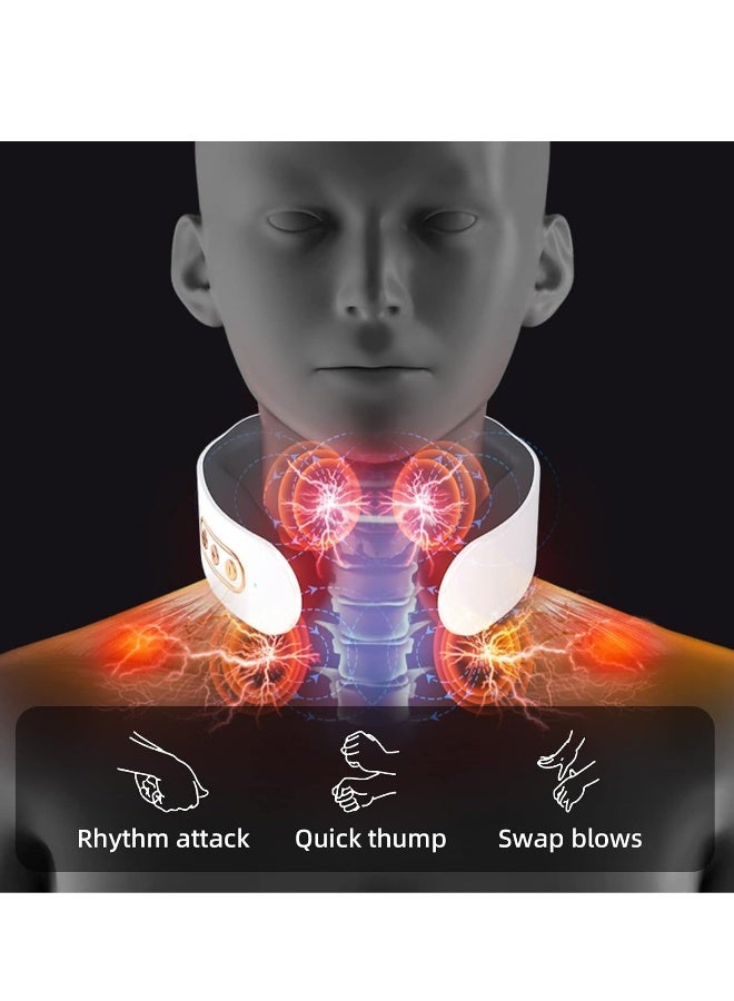 Neck Massager Relief Electric Portable Neck Massager Cervical Spine Massager Neck Relax Pain Relief Device for Women Men Gift - Image 3