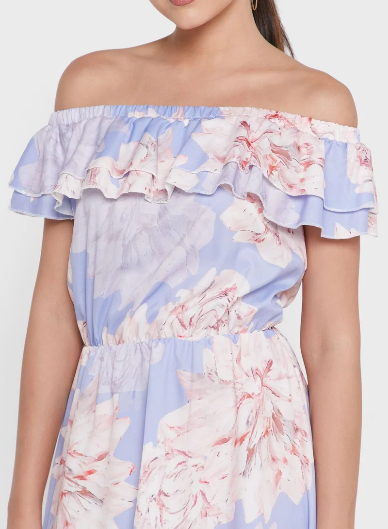 Ginger Floral Off Shoulder Dress