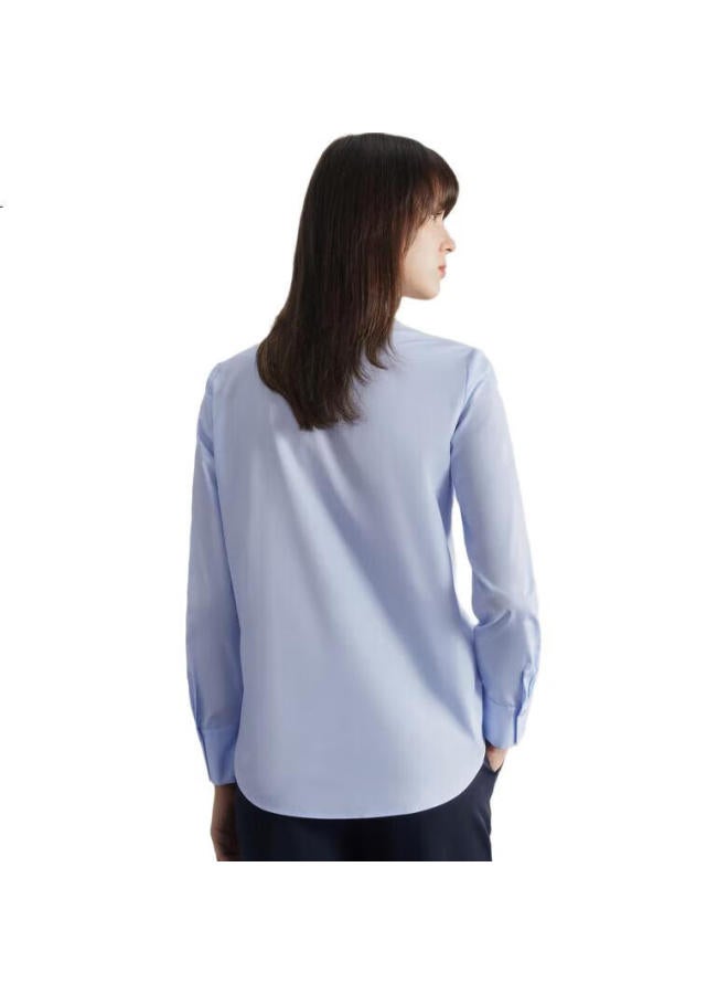 G20002024 Spring And Summer Mall Matching Bow Collar Long-Sleeve Shirt 41223261G2, Light Blue, Size 34 - Image 3