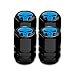 Ajxn Pack4 Skull Tire Valve Stem Caps Airtight Dust Proof Covers for Car Wheel Universal Tire Air Valve Caps Fits Cars Trucks Motorcycles SUVs and Bikes Car Wheels Protection Accessories Blue - Image 2