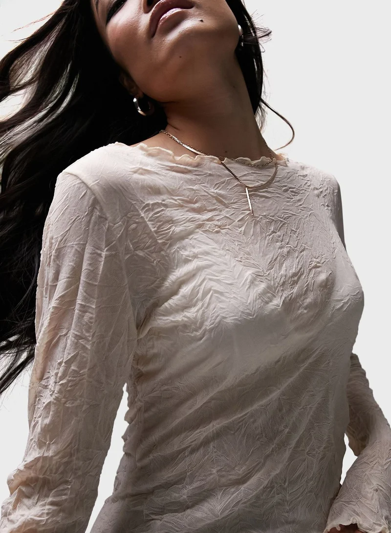 توب شوب بلوزة بياقة قارب