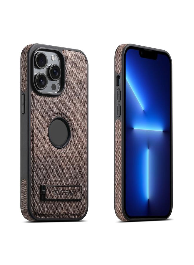 Suteni Case For iPhone 13 Pro G2 Holder Denim Leather Back MagSafe Phone Case - Image 1