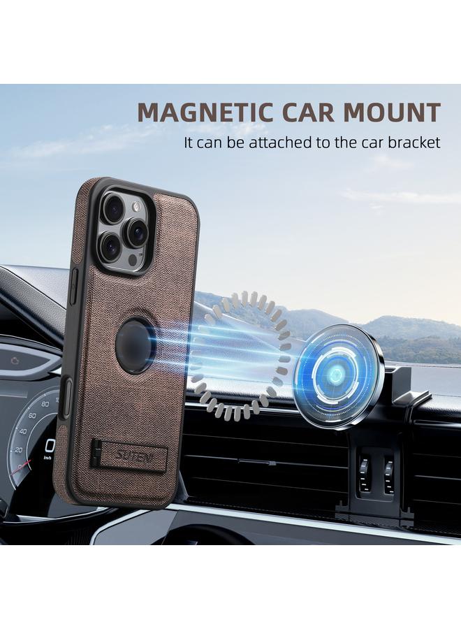 Suteni Case For iPhone 13 Pro G2 Holder Denim Leather Back MagSafe Phone Case - Image 2