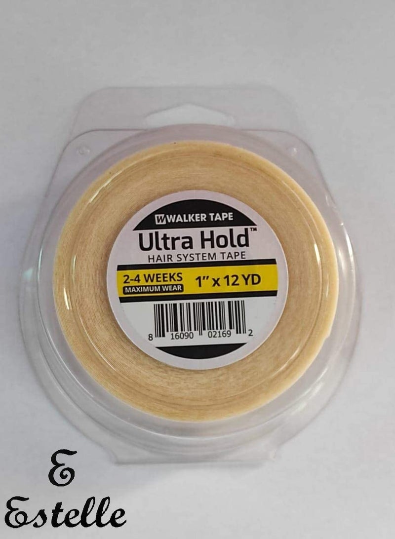 Estelle Ultra Hold Walker Double Sided Roll Tapes Stickers Adhesive for Men Hair System Replacement Toupee Hair Extension Wig Bundles Hair Weave Closure Lace Frontal (12 Yards & 1 Inch) - Image 1