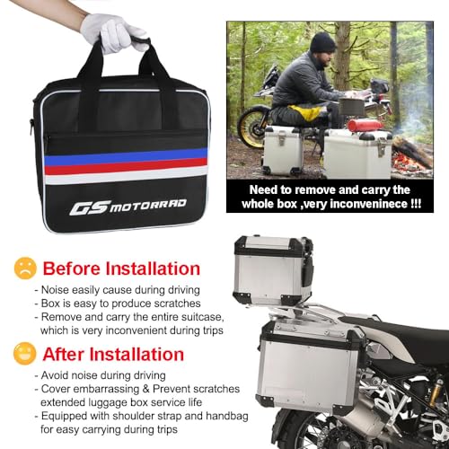 MYIADV Motorcycle Luggage Inner Bag Expandable Top Case Pannier Saddlebag For BMW R1200GS R1250GS ADV LC 2004-2022 F850GS F750GS F700GS F800GS Saddle Bags Waterproof (1 Side Inner bag) - Image 2