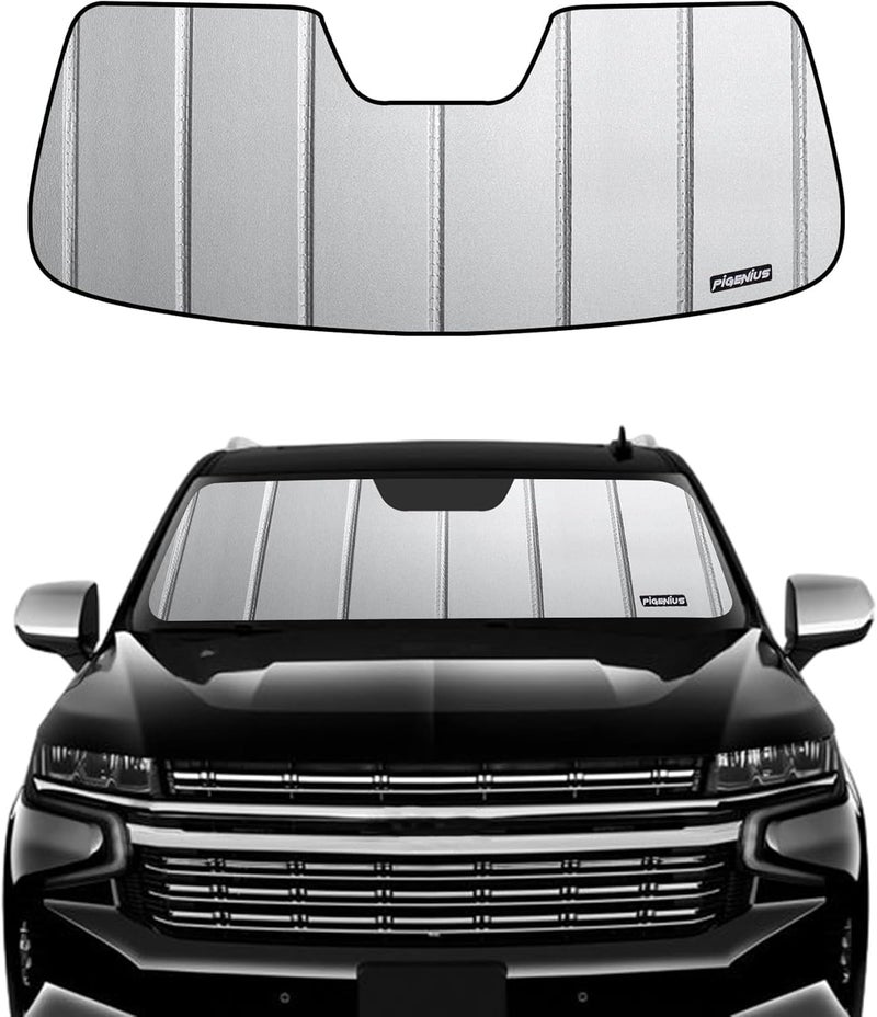 Pigenius Windshield Sun Shade for 2021-2022 Chevrolet Suburban/Tahoe, GMC Yukon/Yukon XL, Cadillac Escalade - Ultimate Sunshade - Image 1