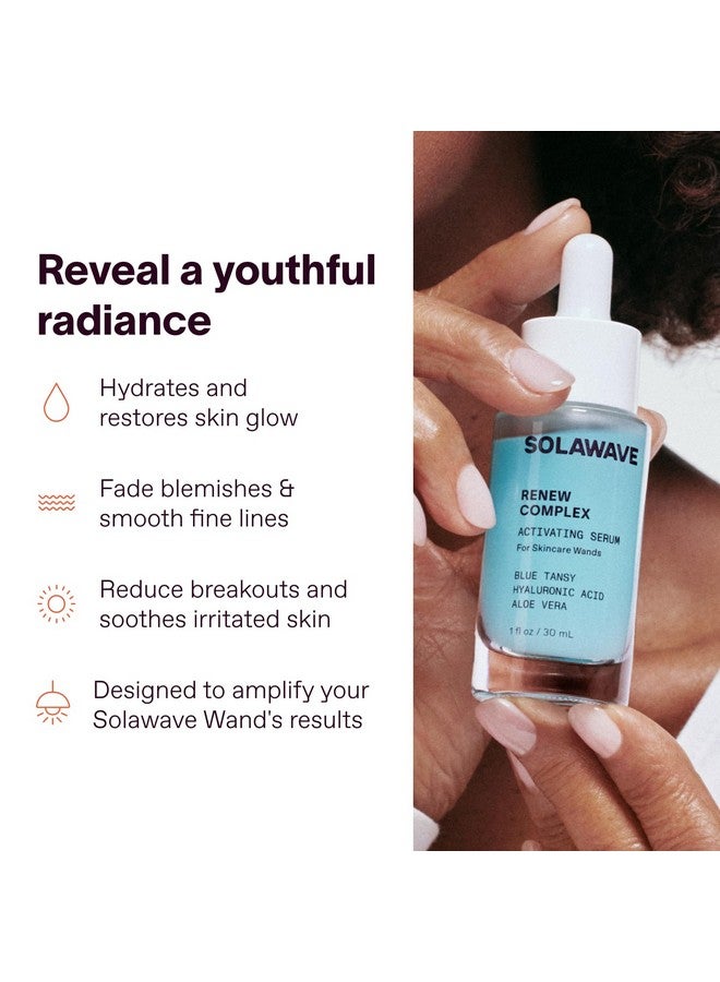 SOLAWAVE سيروم مجمع سولويف للوجه والعنق | يعزز تأثيرات عصا سولويف للوجه | علاج الضوء الأحمر للوجه وجهاز الميكروكهرباء للوجه لمكافحة الشيخوخة وشد البشرة | عبوة من 1 - Image 4