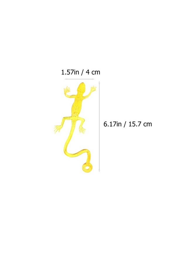 STOBOK - Sticky Lizard, 24Pcs Funny Sticky Lizard Toy Sticky Hands Lizard Gecko Figures Stretchy Sticky Lizards For Cosplay, Party Favors (Random Color) - Image 1